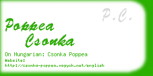 poppea csonka business card